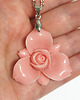 wisiory Naszyjnik - Jasno różowy kwiat - koral 2