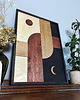 obrazy Drewniana dekoracja mid-century. "Dzień i noc". Obraz midcentury, boho. 4