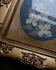 obrazy Obraz, kompozycja z kwiatów, styl vintage w  złotych ramach. 2