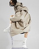 płaszcze damskie Płaszcz longline hoodie oversize mocca 4