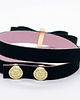 bransoletki skórzane Bow black/black 16 5