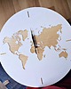 zegary Zegar z litego drewna z mapą świata, WORLD 1