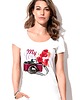 t-shirt damskie Koszulka organiczna z nadrukiem My love 1