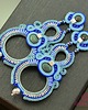 kolczyki soutache Bardzo długie niebieskie kolczyki sutasz 1