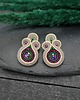 kolczyki soutache Kolczyki sutasz sztyfty małe beżowe kolorowe z kryształkami Gracia 2