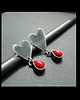 kolczyki srebrne Sztyfty Red Heart 002 2