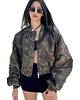 kurtki damskie Krótka kurtka typu bomber camo 4