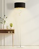 lampy podłogowe Elegancka lampa stojąca do salonu z abażurem MORONI GOLD 4