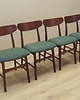 krzesła Komplet czterech krzeseł tekowych, duński design, lata 70, produkcja: Dania 1