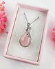 wisiory Naszyjnik Kwarc Różowy stal chirurgiczna wisiorek handmade wirewrapping 1