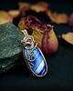 wisiory Wisiorek z niebieskim agatem wire wrapping 2
