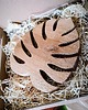 podkładki do kuchni Drewniany liść monstera, podstawka z drewna 4