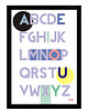 obrazy i plakaty do pokoju dziecięcego Plakat dla dzieci z Alfabetem (fioletowy) 1