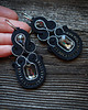 kolczyki soutache Czarne- kolczyki sutasz 2