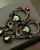 kolczyki soutache Bardzo długie czarno tęczowe kolczyki sutasz 2