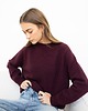 swetry damskie  Sweter Simple wiśniowy 3