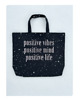 torby na zakupy Duża bawełniana torba: positive vibes positive mind positivel life 3