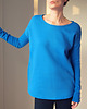 bluza bez kaptura damska Gruby Wąski rękaw Niebieski 2