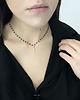 chokery Srebrny naszyjnik choker z czarnymi onyksami 1