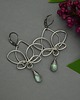 kolczyki wire wrapping Długie kolczyki kwiat lotosu labradoryt wire wrapping 3