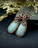 kolczyki wire wrapping Kolczyki z amazonitem 1