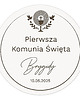 komunia - pozostałe Koło tablica powitalna na Komunie 50cm z IMIENIEM Dekoracja komunijna sali 2