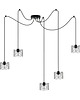 lampy wiszące 5-płomienna lampa wisząca loft czarna ALAMOS L5 5