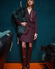 marynarki damskie Marynarka Weaver burgund 2