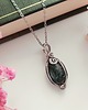 wisiory Naszyjnik Agat Mszysty stal chirurgiczna wisiorek handmade wirewrapping 2