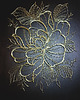 obrazy Golden Flower obraz string art 3d 4