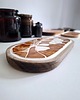 Ozdoby na ścianę Ceramiczna podstawka mozaika w drewnie 5