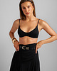 paski damskie Pasek skórzany Stylish Gold Black 4