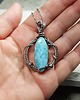 srebrne naszyjniki Larimar s195 7