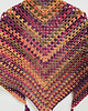szale damskie Ciepła kolorowa  chusta Granny z chwostami ręcznie robiona 2