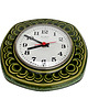 zegary Ceramiczny, zielony zegar ścienny Weimar, Niemcy (NRD)  6