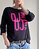 t-shirt damskie Oj tam Długi czarny Oversize 2