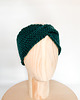 opaski do włosów Damska opaska z wełny merynosa w zieleni leśnej 3