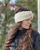 opaski do włosów Opaska boucle z wełny owczej i alpaki kremowa biel 1