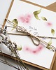 kartki scrapbooking Kartka na ślub rustykalna Różowe kwiaty i listki 2