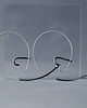 kolczyki wire wrapping Srebrne kolczyki koła serca LOVE 2