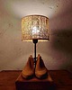 lampy stołowe Lampa z Drewnianych Kopyt Szewskich 1