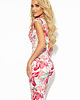 sukienki midi damskie 379-2 BOYKA Dopasowana sukienka z kopertowym dekoltem 3