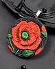 wisiory Naszyjnik "czerwony mak" 3