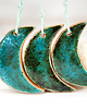 Ozdoby na ścianę Turkusowe  księżyce - boho ozdoba ceramiczna 3