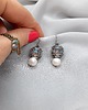 kolczyki swarovski Kolczyki z perłami i kryształem srebro 3