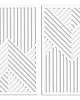 Ozdoby na ścianę 3D DEKORACYJNE PANELE GEOMETRYCZNE, NOWOCZESNA DEKORACJA ŚCIENNA, BIAŁY 3