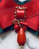 broszki Brosza  z ozdobą w stylu glamour z czerwonymi  kamieniami NEW 5