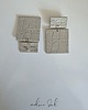 kolczyki - inne Kolczyki RAW, duże skórzane kolczyki bezowe szare skora krokodyla 1