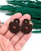 kolczyki soutache Kolczyki sutasz brązowe sztyfty Largo z jaspisem małe lekkie 1