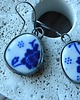kolczyki wire wrapping China blue  - kolczyki 4